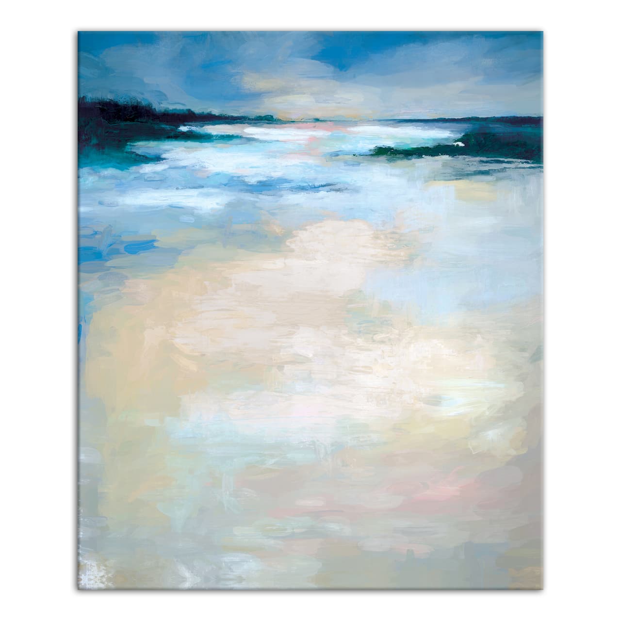 Colorful Water Abstract 20" x 24" Canvas Wall Art
